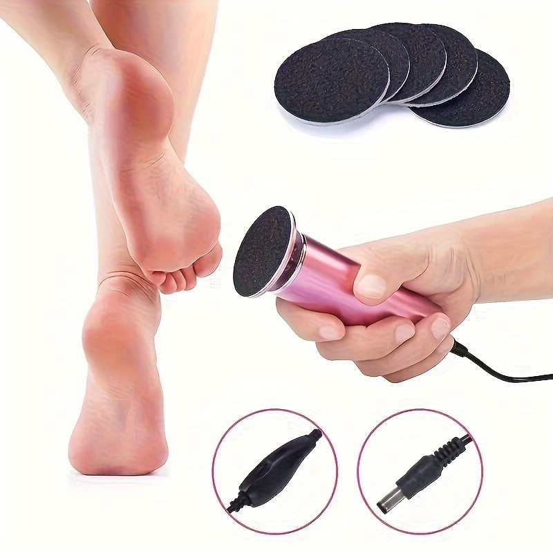 

Professional Electronic Foot File Pedicure Foot Sander For Dead Skin Removal, Electric Callus Remover (adjustable Speed) With 60pcs Replacement Sandpaper Disk