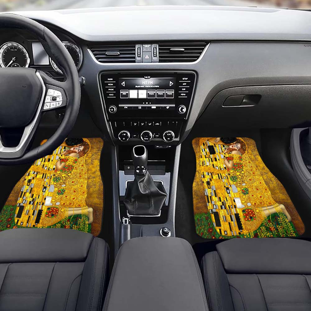 Tappetino per auto personalizzato per Hyundai Santa Fe 7 Seats 2019-2024, tappetini per auto impermeabili in pelle a copertura totale, copripiedi, accessori per auto,Gray Black