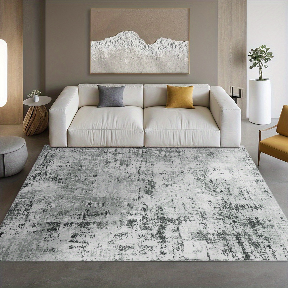 

Boh Washable Rugs, Gray Foldable Anti Slip Retro Abstract Rugs, Area Rugs, Living Room And Bedroom Rugs