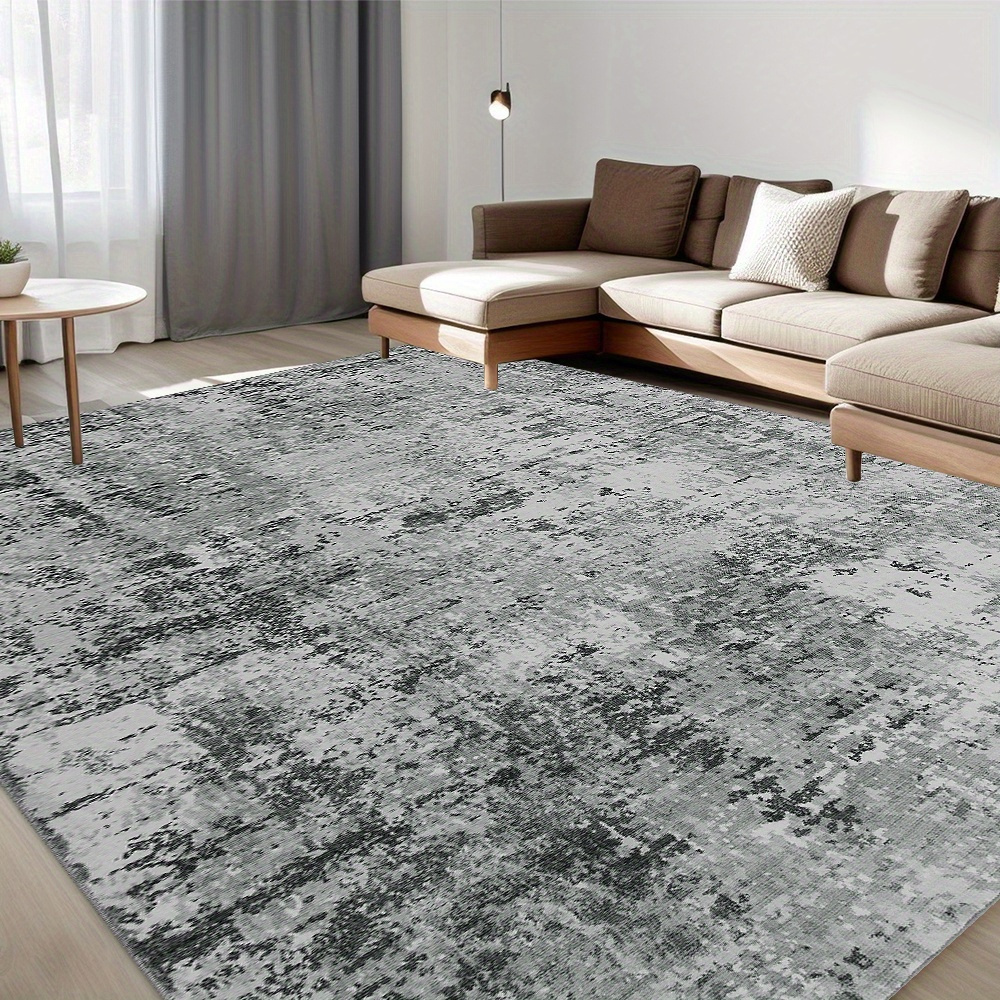 TEMU Boh Washable Rugs, Gray Foldable Anti Slip Retro Abstract Rugs, Ultra Soft Area Rugs, Living Room And Bedroom Rugs