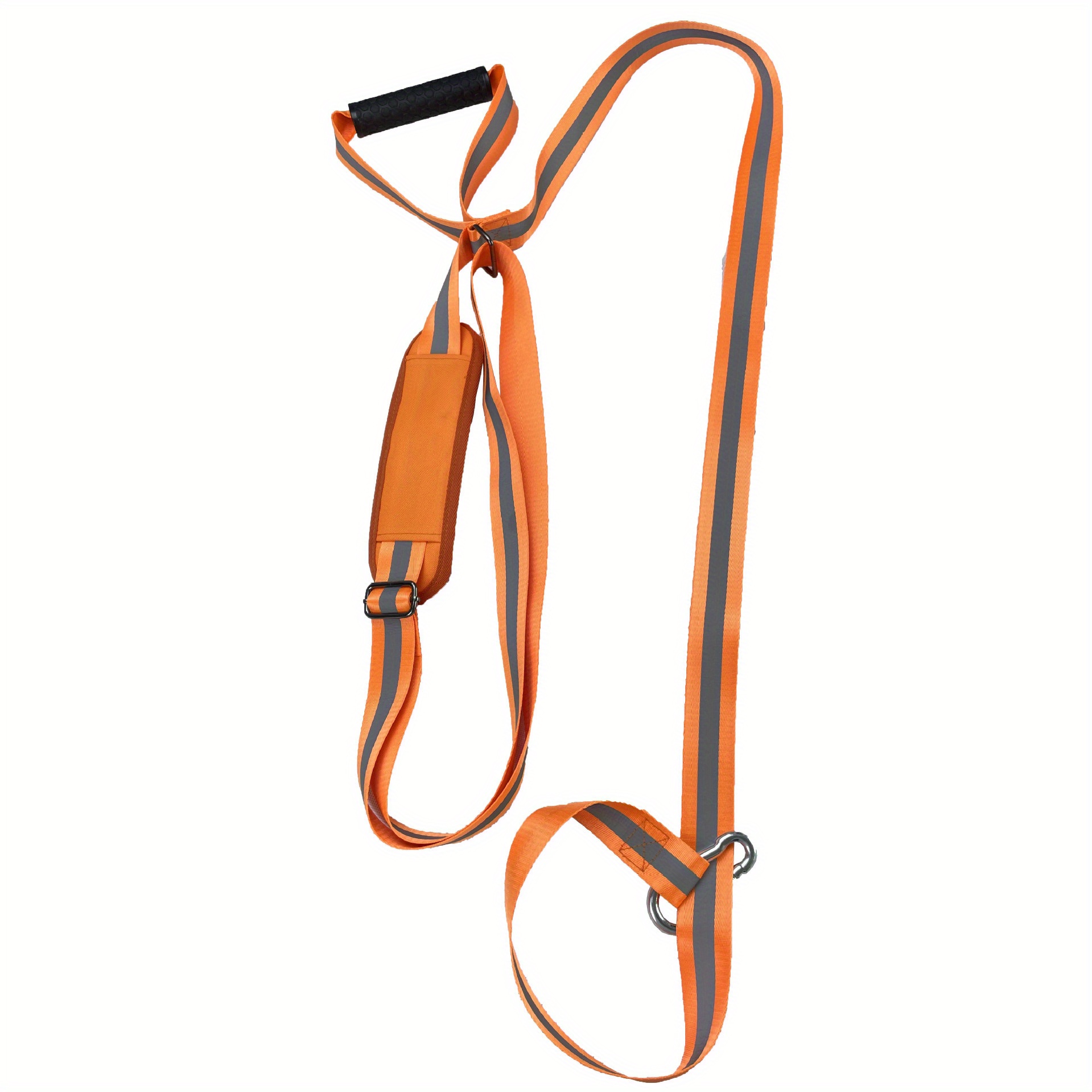 TEMU Heavy-duty Nylon Deer Hunting Trailer Harness, Orange Braided Outdoor Hunting Gear With Adjustable Straps For Easy Attachment