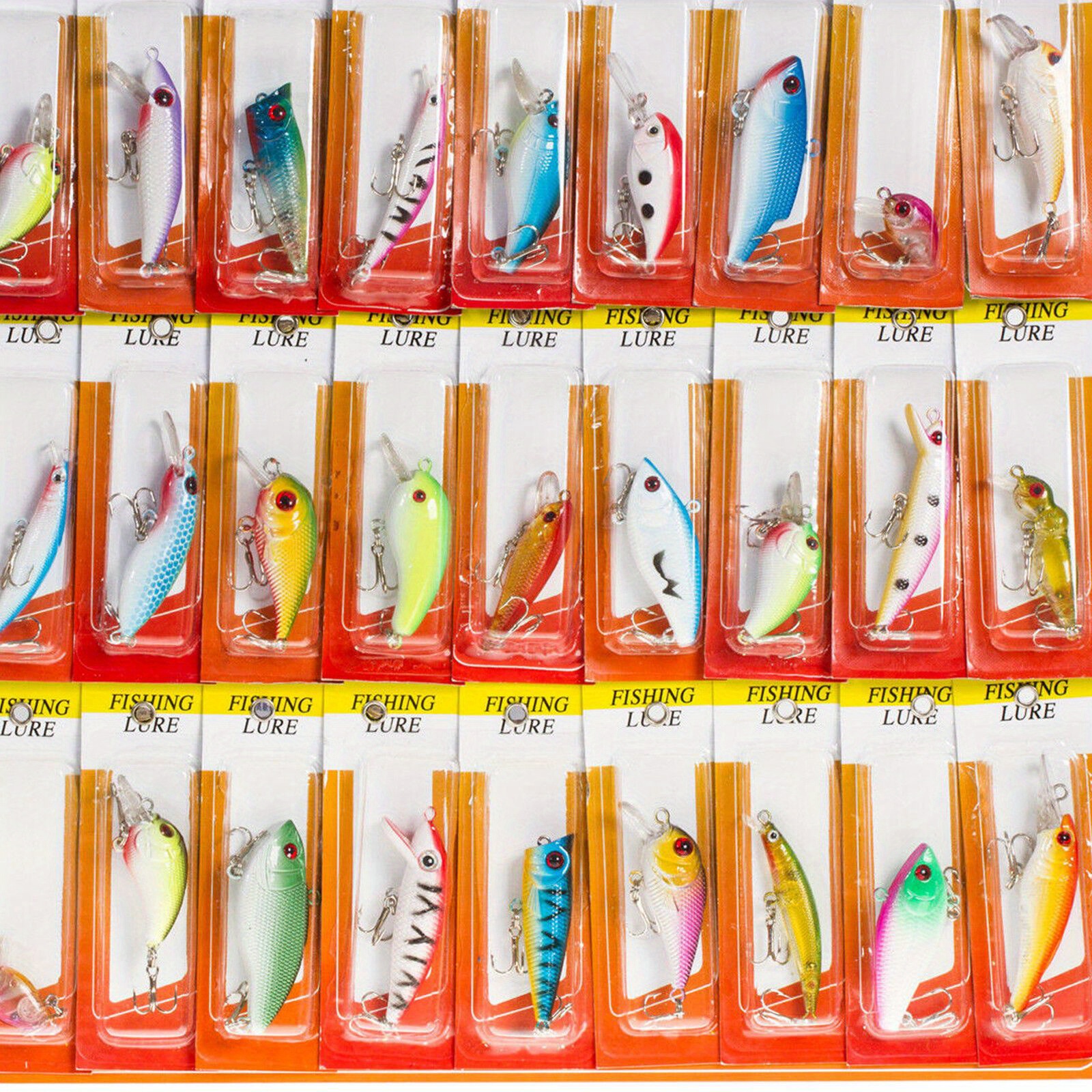 

Lot 30 Pcs Kinds Of Fish Fishing Lures Crankbaits Hooks Minnow Baits Tackle