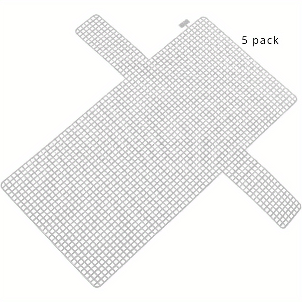 

5-pack Plastic Canvas Needlepoint Sheets For Diy Craft Projects - Embroidery Acrylic Yarn Weaving, Mesh Stitch Grid Mat For Bookmarks, Bags, Cups - Handmade Knit Crafting Supplies