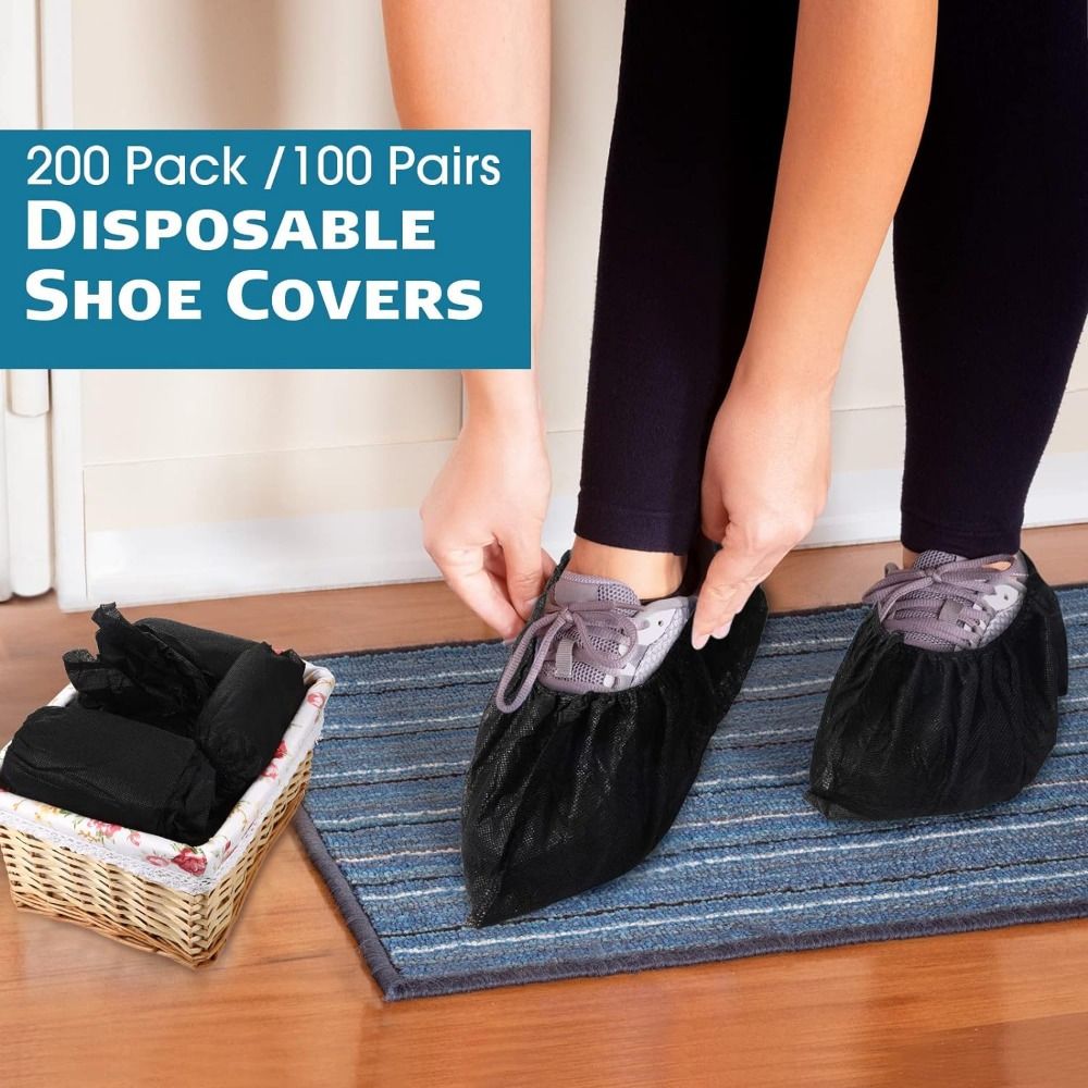 400pcs 200pairs disposable shoe covers black disposable boot Temu