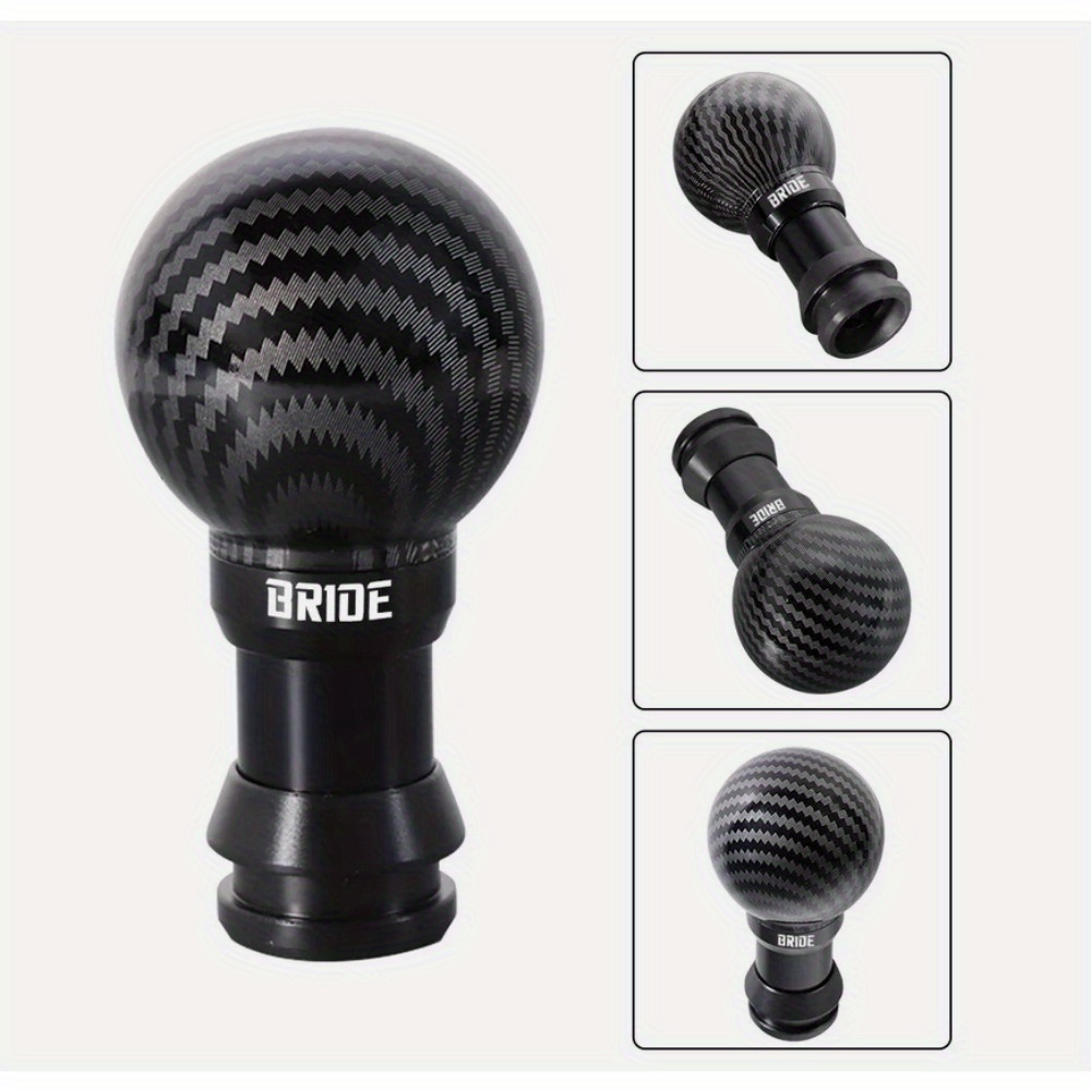 

Universal Carbon Fiber Style Aluminum Automatic Gear Shift Knob - Performance Shifter Handle With Smooth Grip