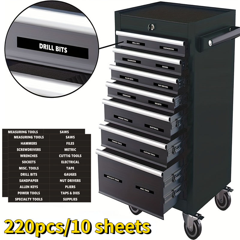 

220pcs Set - , Labels For Organization & Efficient Management, 10 Sheets Of Stickers For