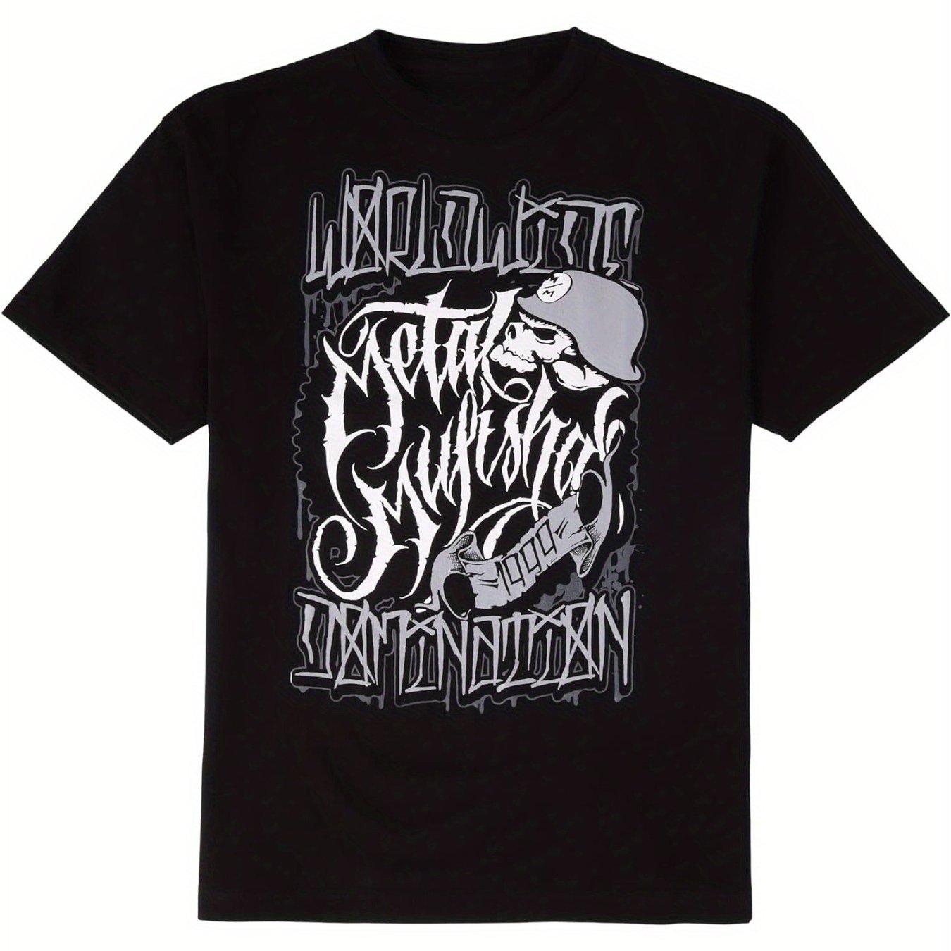 

Men's Black Printed T-shirt