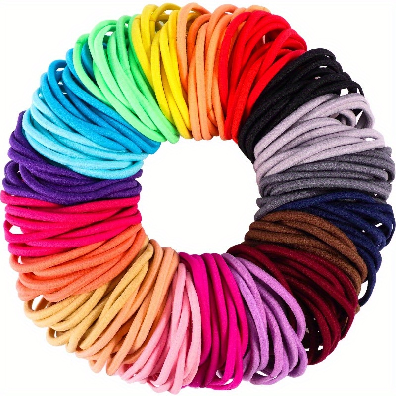 

& - 99/100pcs No-metal Set For Women, , Assorted , Suitable 14+ - Elastics For Ponytails