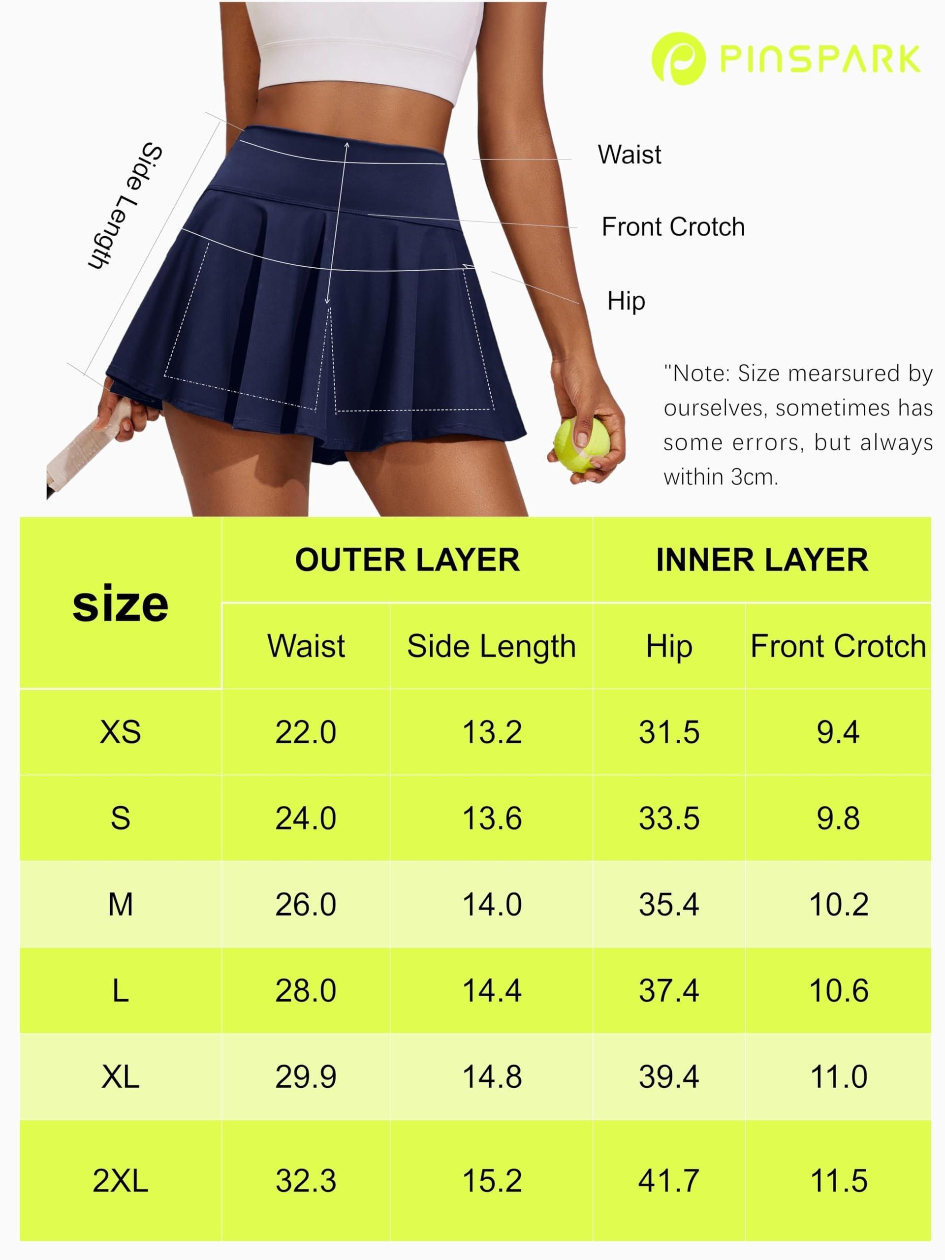 pleated tennis skirts women pockets golf skort high waisted Temu