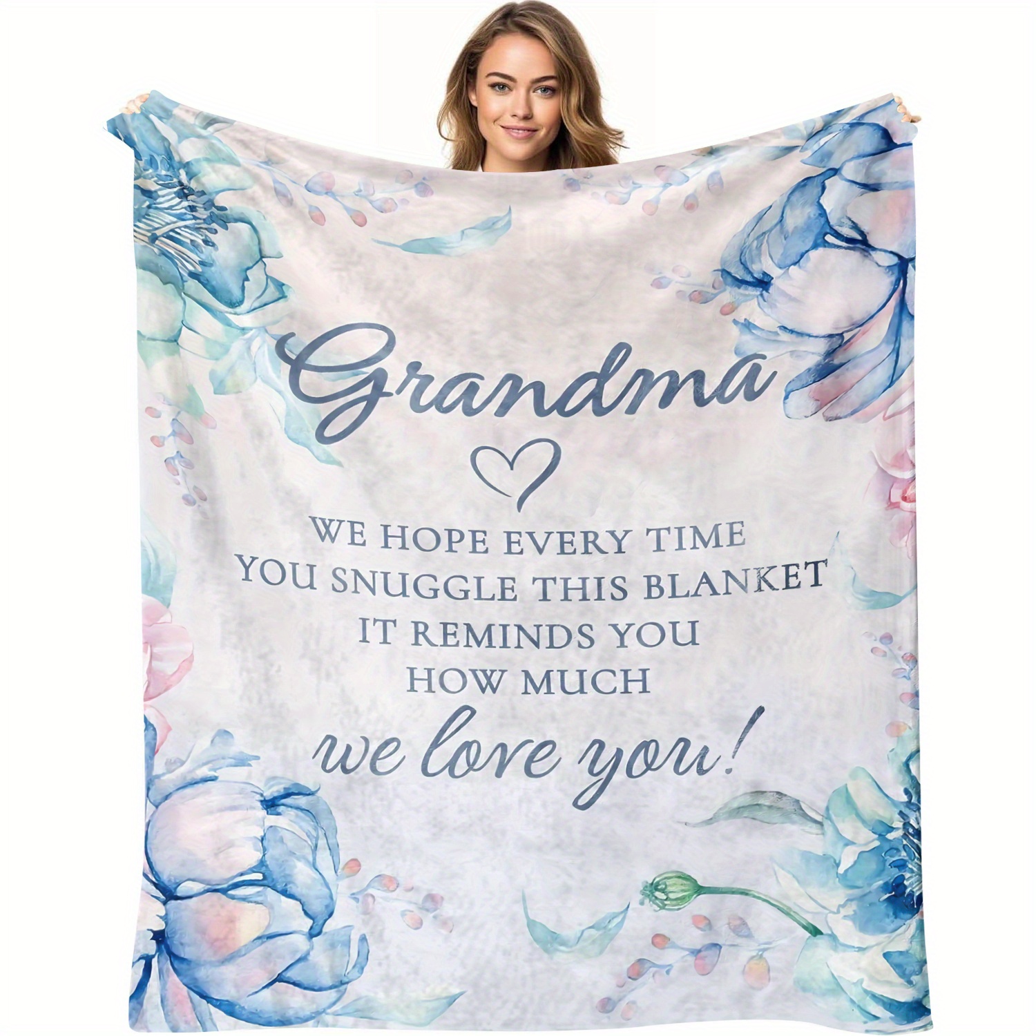 

1pc Gifts For Grandma Blanket Soft Flannel Sofa Blanket Tv Blanket For All Season