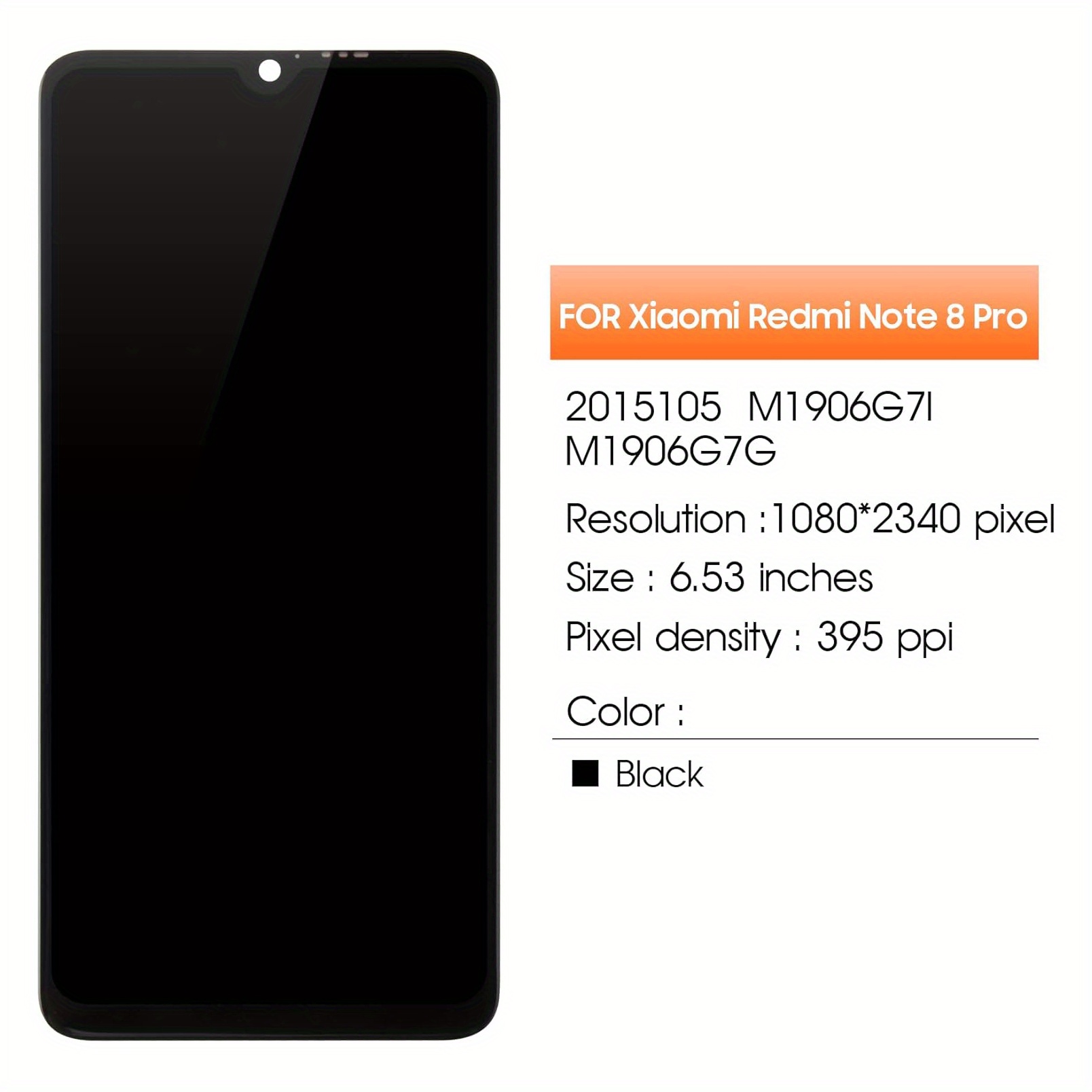 Écran Complet (Vitre Tactile + LCD) Pour Xiaomi Redmi Note 8 Pro - 6.53" - Neuf Avec Garantie 1 An