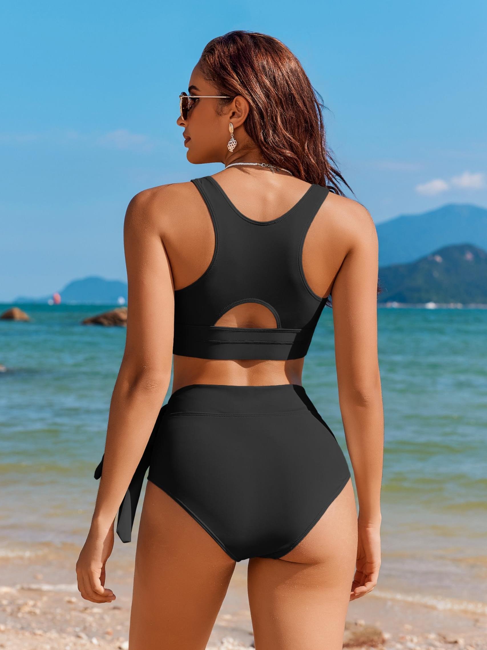2 piece swimsuit with long top