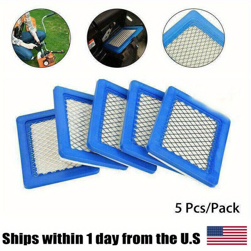 

5pcs Air Filter Lawn Mower Filters For Briggs&stratton 491588 491588s 399959 H/p