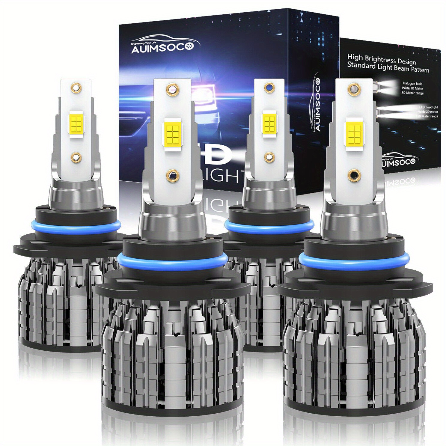 

For Honda Civic (2006-2015) Led Headlight Bulbs, 9005/hb3 + 9006/hb4 Low Beams Light Bulbs Combo, 6500k Bright White, 300% Ultra Brighter, Plug And Play, Pack Of 4