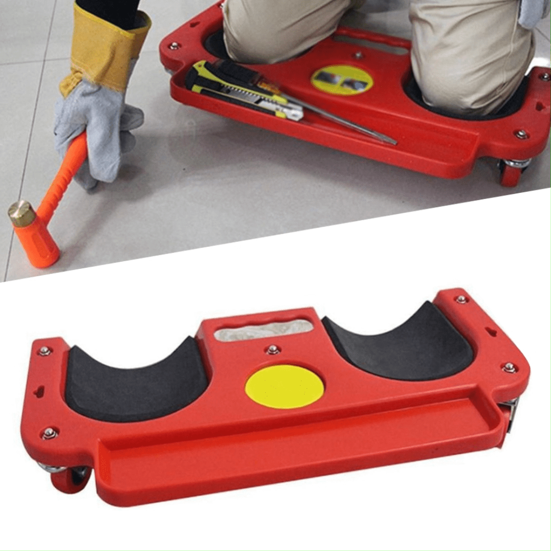 

Knee Pad Rolling Wheels Padded Knee Creeper Fit Work Site Tool