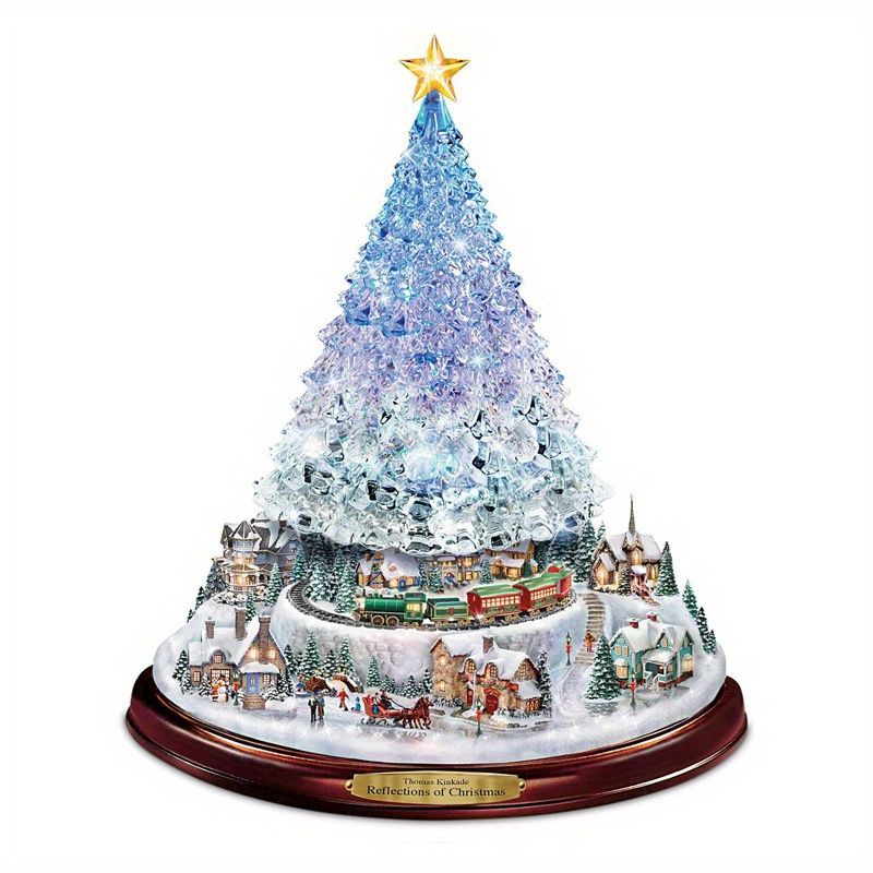 5pcs sparkling crystal christmas tree window clings festive holiday party decorations no batteries required details 0