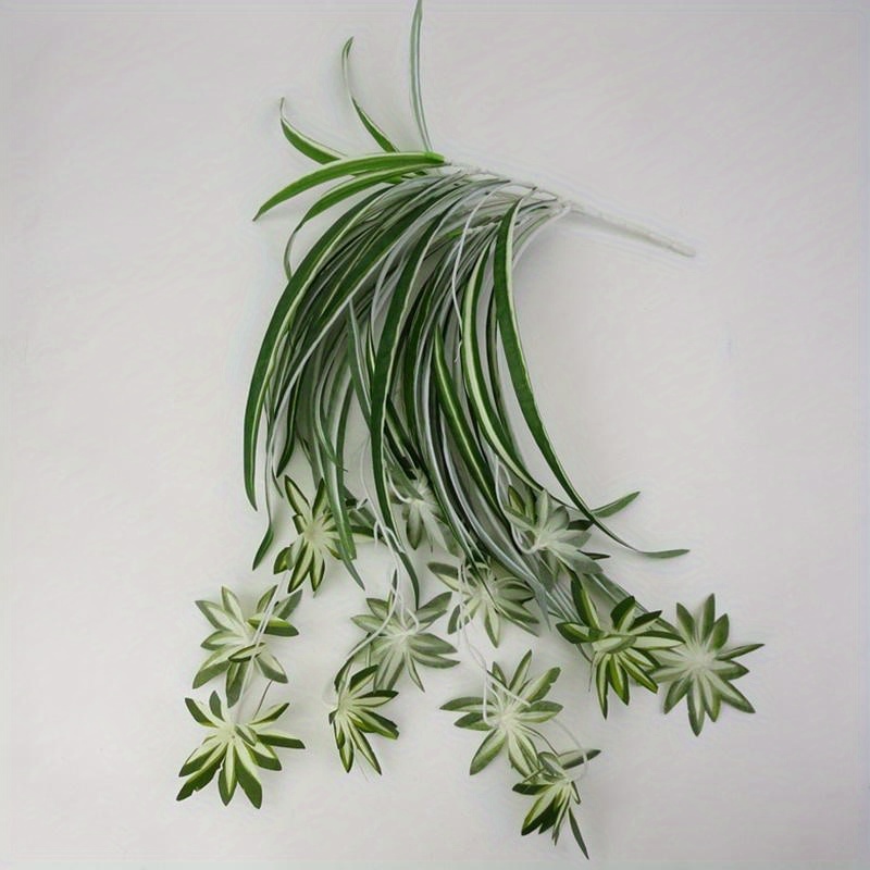 Artificial Plants Wall Hanging Chlorophytum Potted Pvc Fake Plants Simulation Flower Living Room Decor 65cm