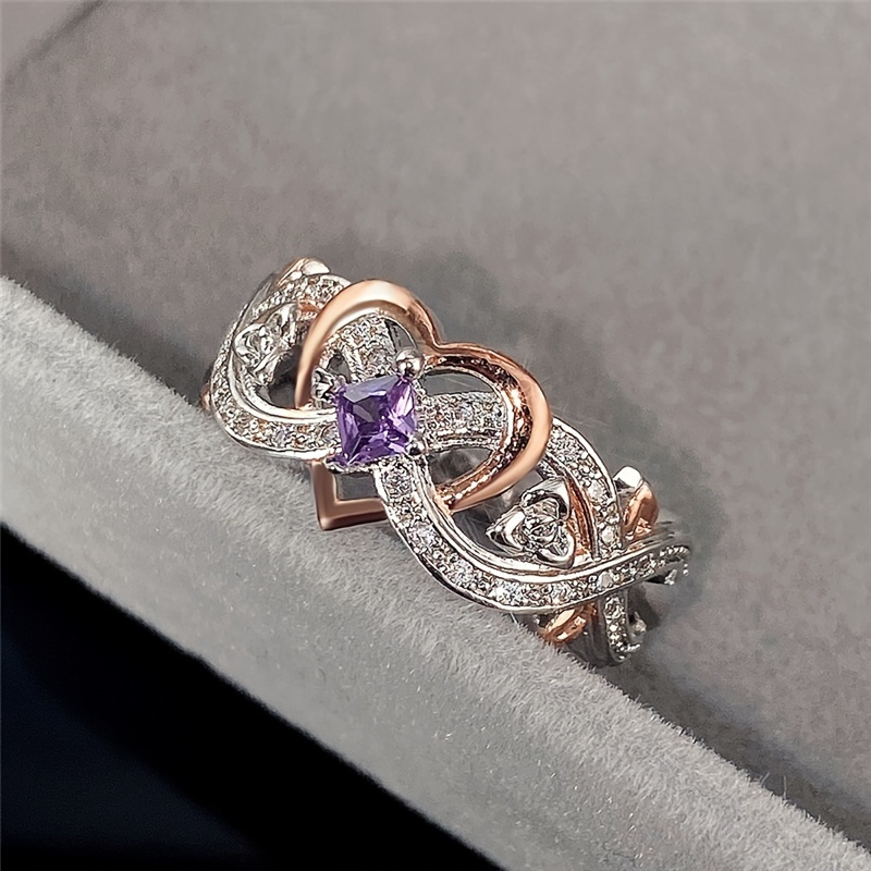 

Purple Anniversary Engagement Wedding Ring