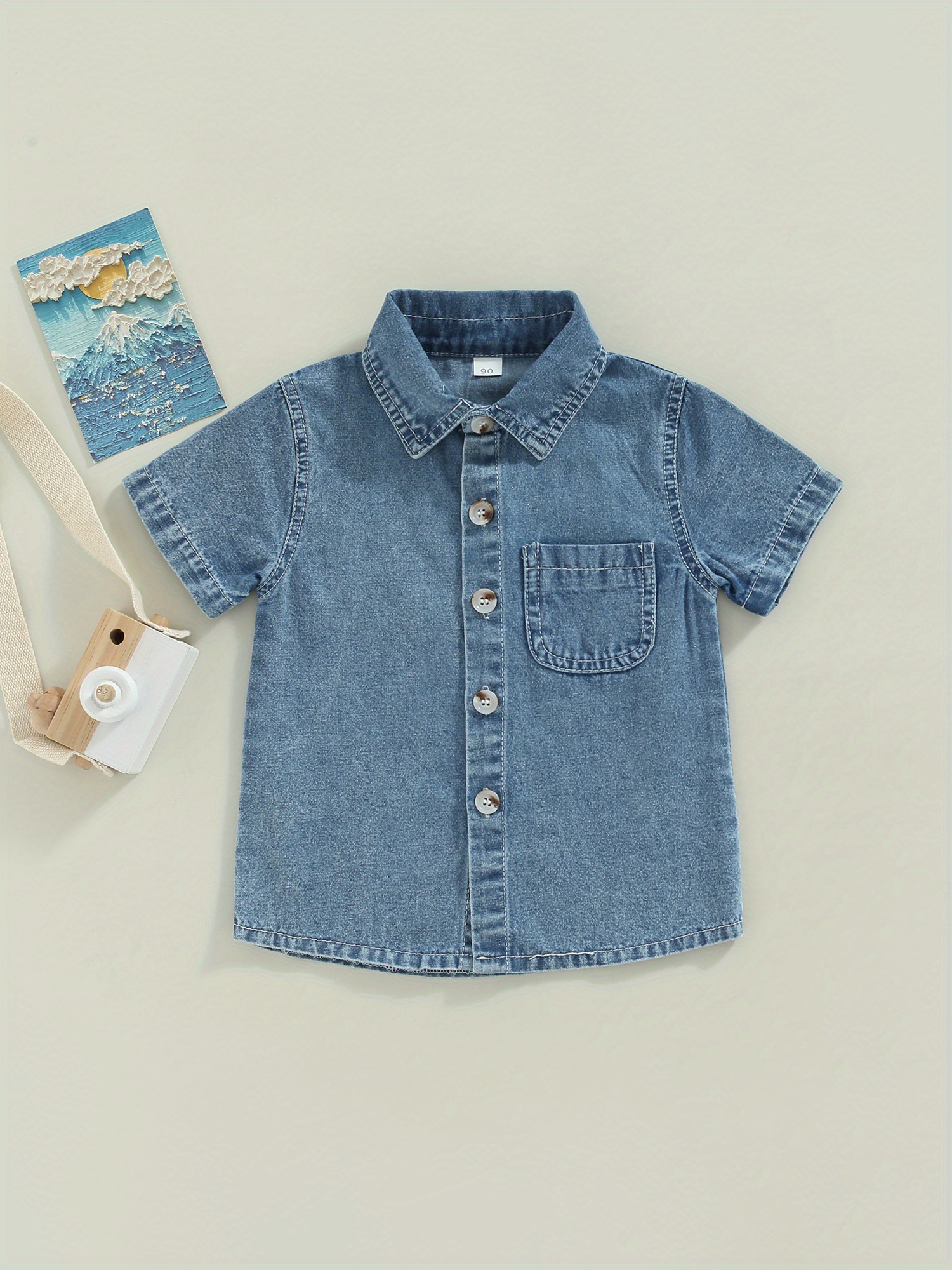 baby denim shirt sold on Temu United States