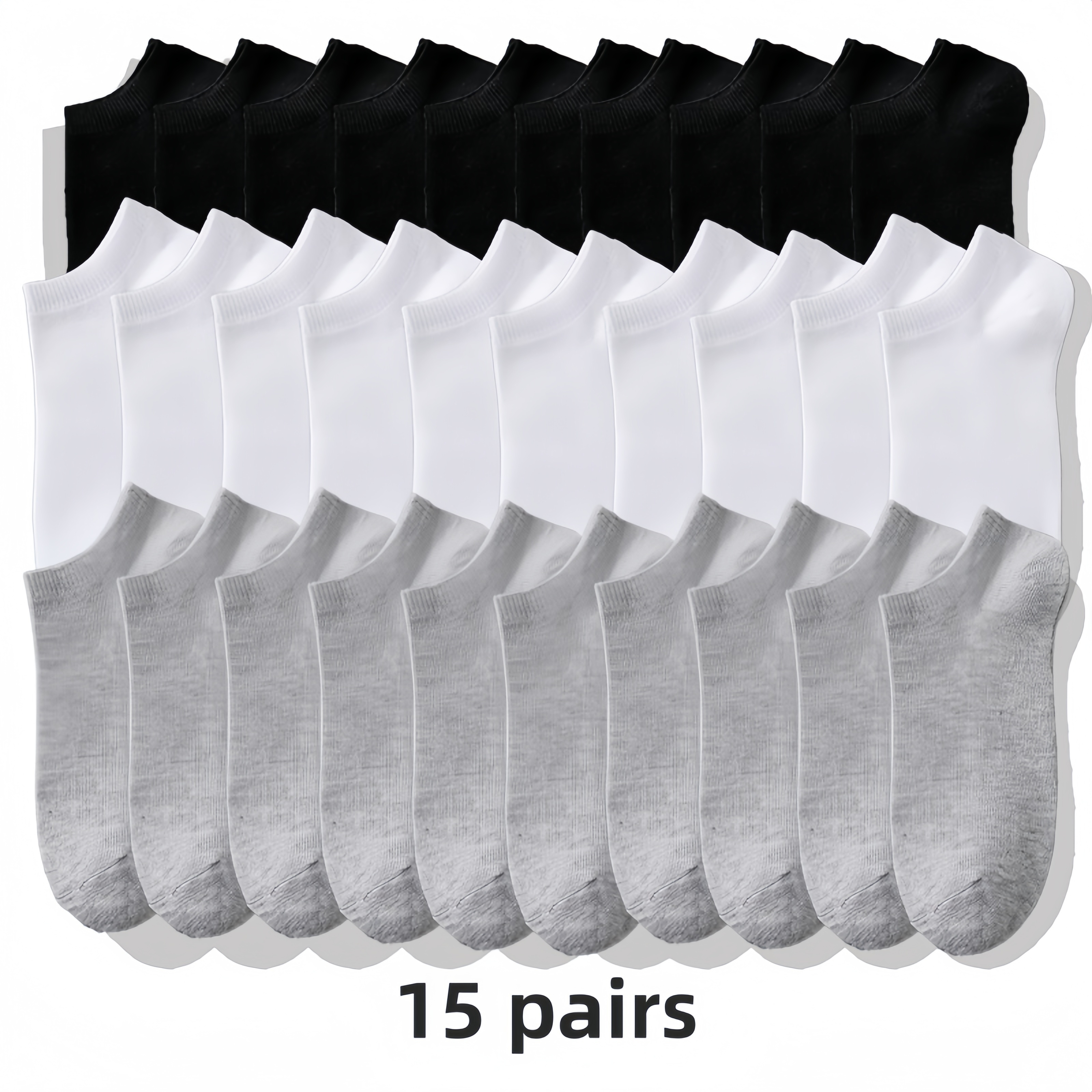 

20 Pairs Ultra-absorbent Cotton Low-cut Socks Long-lasting For Men - Perfect Unisex Choice For Spring & Summer Wear