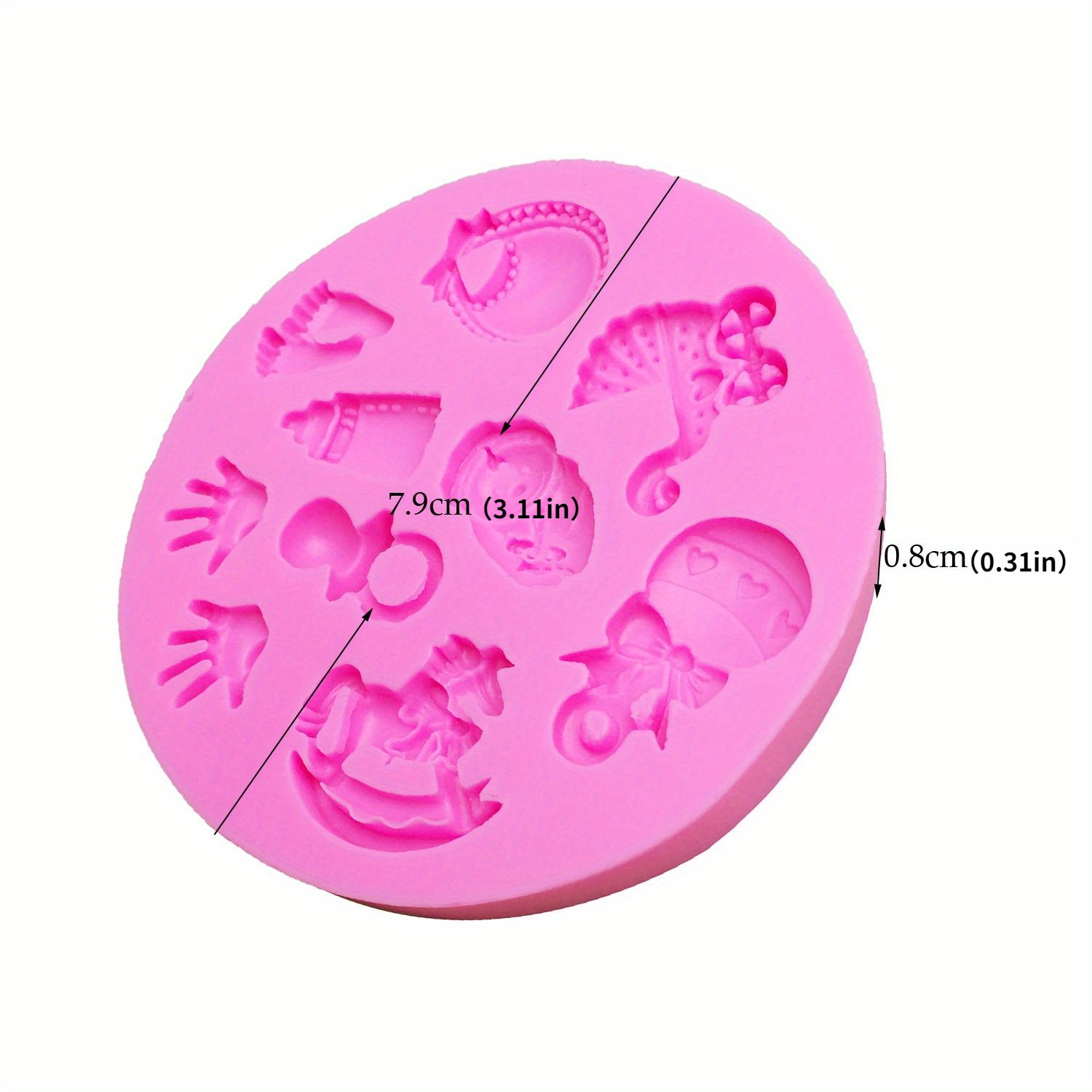 Baby Themed Silicone Molds Fondant Clay Chocolate Handprint - Temu