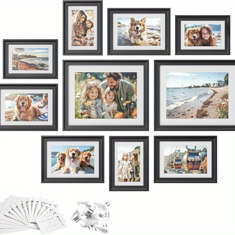 

Picture 16 , Set Of 10, 2 8x10, 5x7, 4x6 , Hanging Or Display, Mdf And , 12 Non-trace