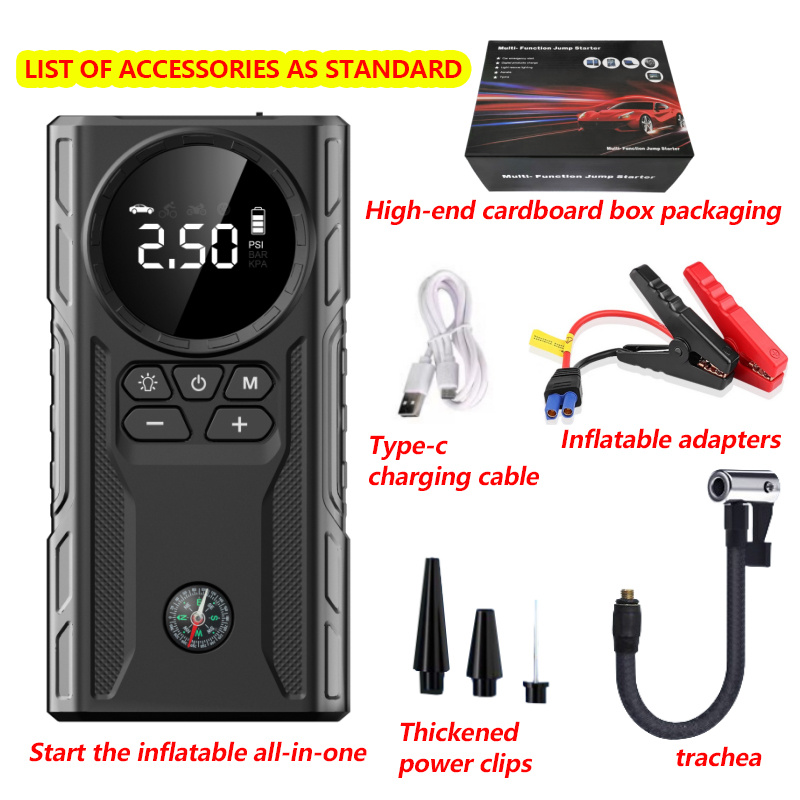 

1pc Portable Car Charger, Emergency Power Supply For Mobile Phones, Emergency Charger For Cars, Motorcycles, Yachts, And Outdoor Activities, Emergency Charger With Flashlight