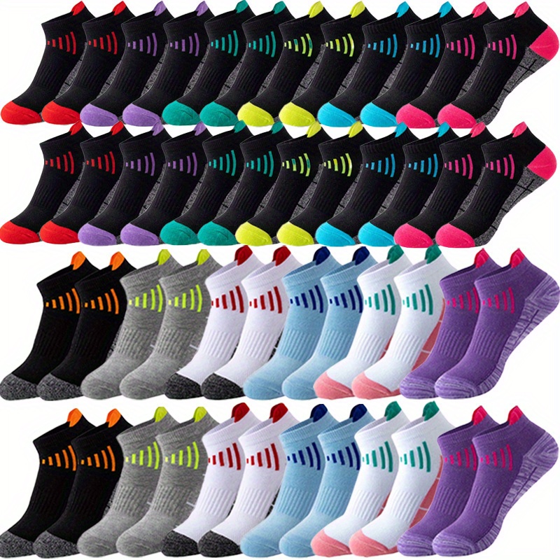 

48pairs Unisex Breathable Compression Ankle Socks For Women Outdoor Sports Socks Anti Slip Running Socks Low Cut Socksss