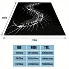 1pc dark series printed blanket soft warm polyester throw for sofa bed office camping travel hypoallergenic tear resistant vintage style black with