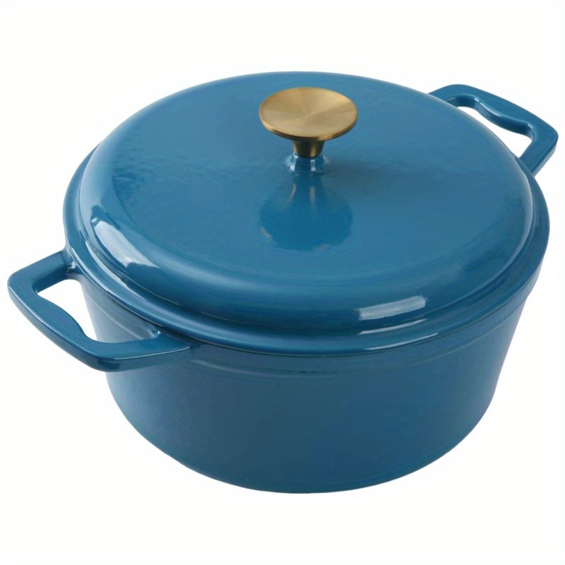 

4.75qt Iron Ceramic Enamel Dutch Oven Blue