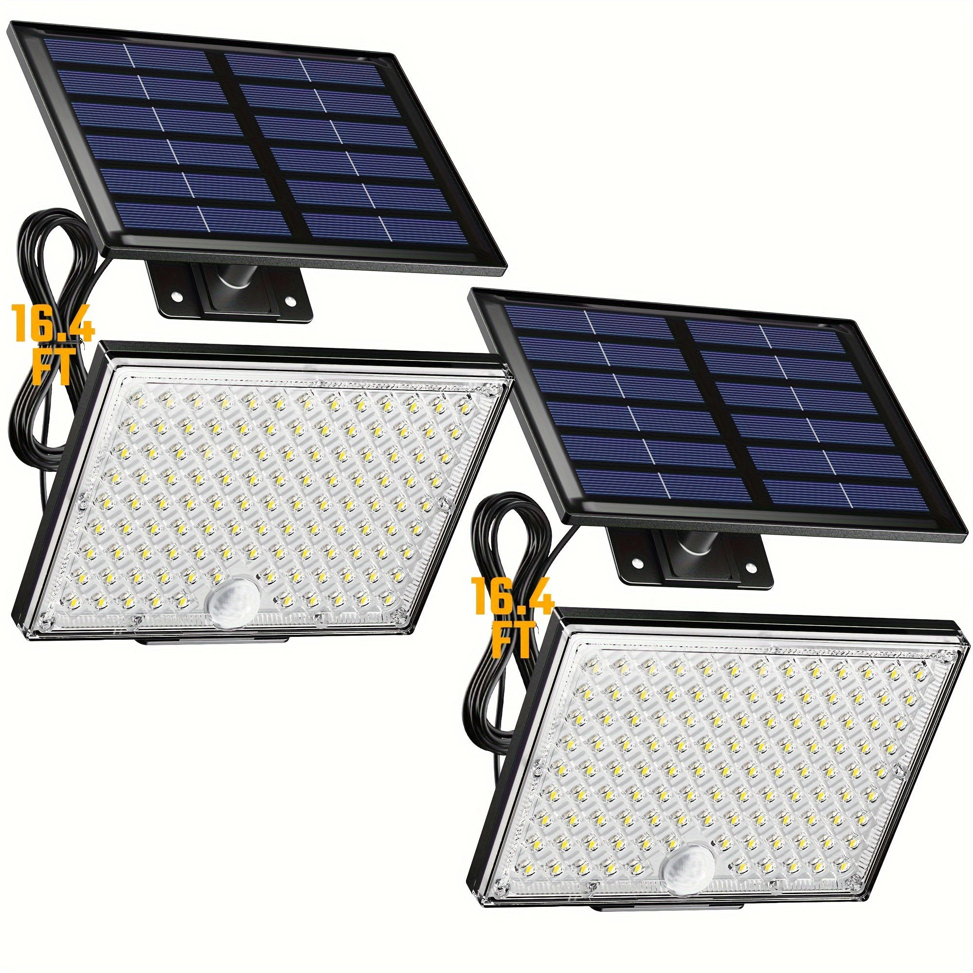 

Superdanny 2 Pack 16ft Cable Solar Outside Lights With 113 Bright Leds 9000k, Motion Sensor Outdoor Flood Lights Dusk To Dawn, Security Light For Garden Barn Porch