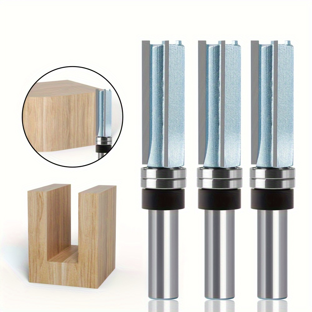 

2-inch Tri-tooth Router Bit - Carbide Alloy Shank For Woodworking, Single Piece For , Router Bits For Woodworking