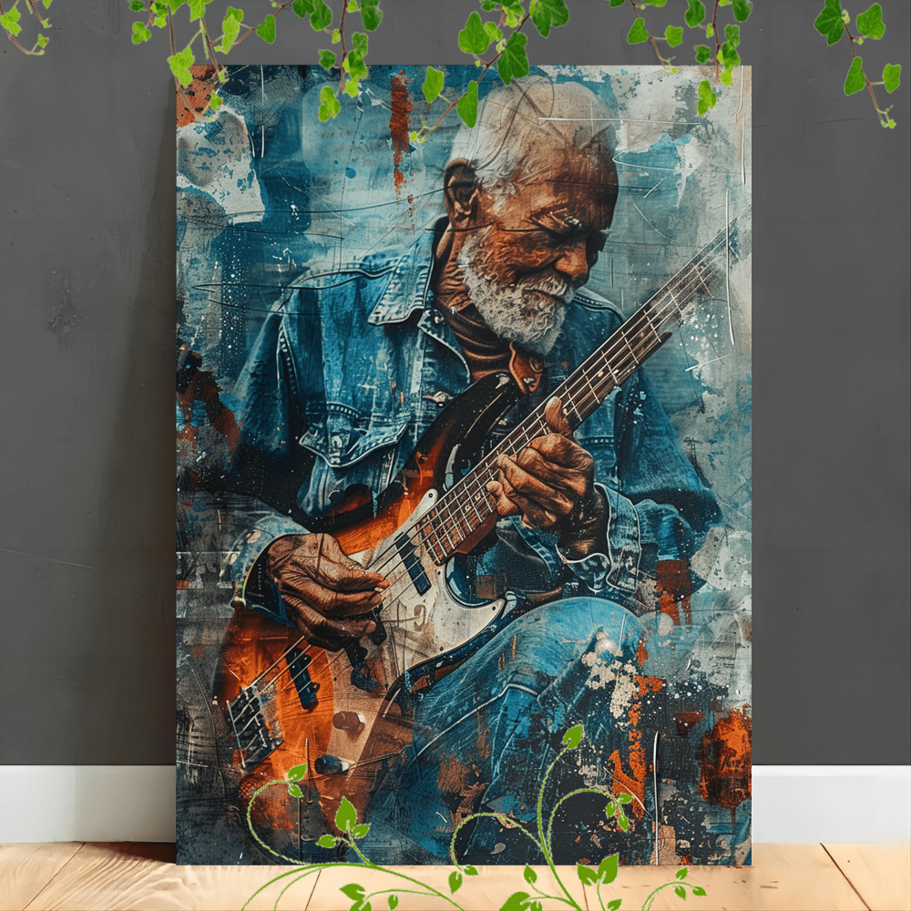 

1pc Wooden Painting , Room Decoration Suspensibility Guitar, Tones, (1)