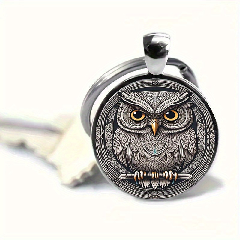 

Owl Alloy Keychain With Time Gem, Elegant Bag Pendant - Perfect Birthday, Anniversary, Or Valentine's Day Gift , Key Chain,