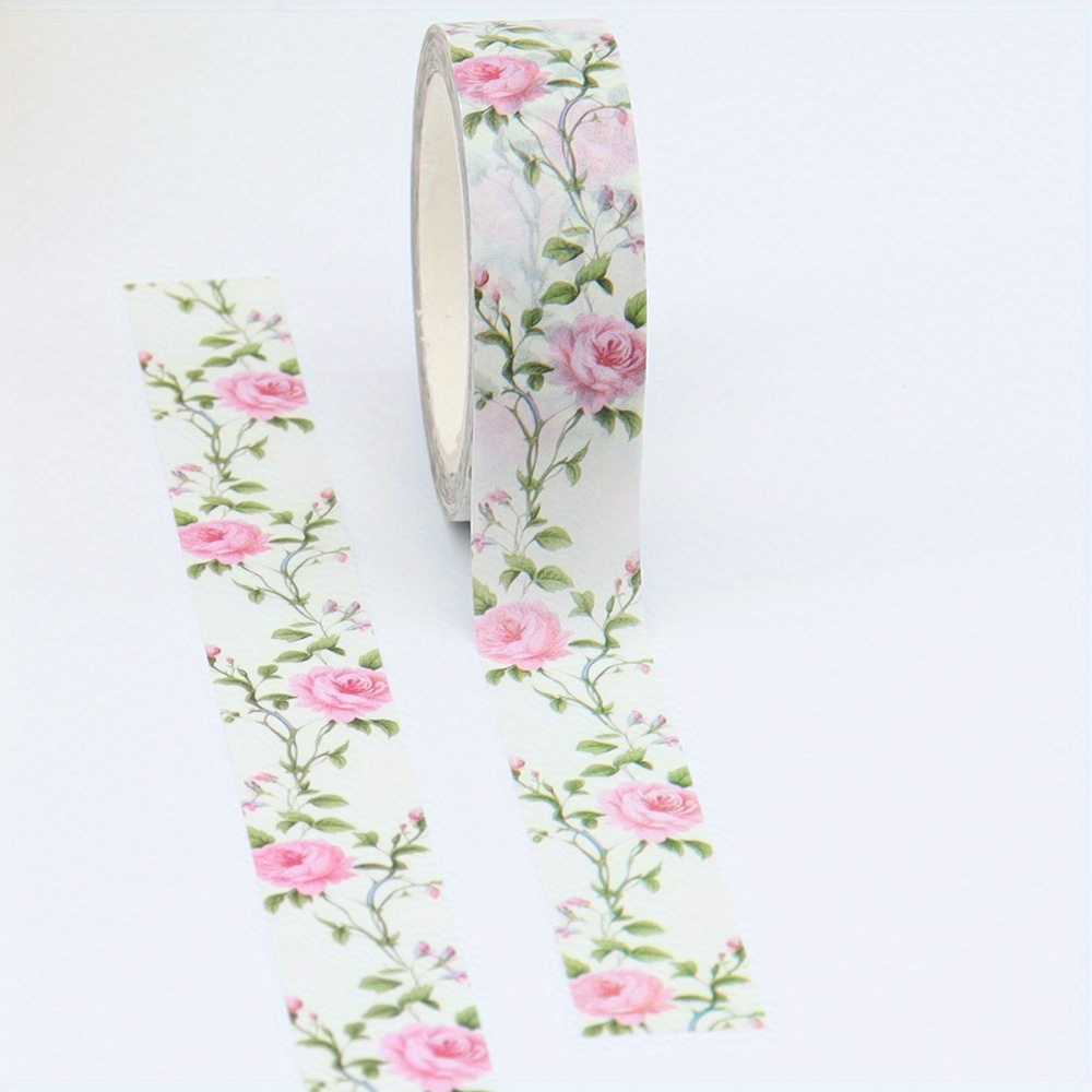 

Spring-themed Washi Tape, 10m X 15mm - Decorative Masking Tape For Diy Crafts & Scrapbooking, Creative Bowknot Design, Valentine's Day Projects And Journaling