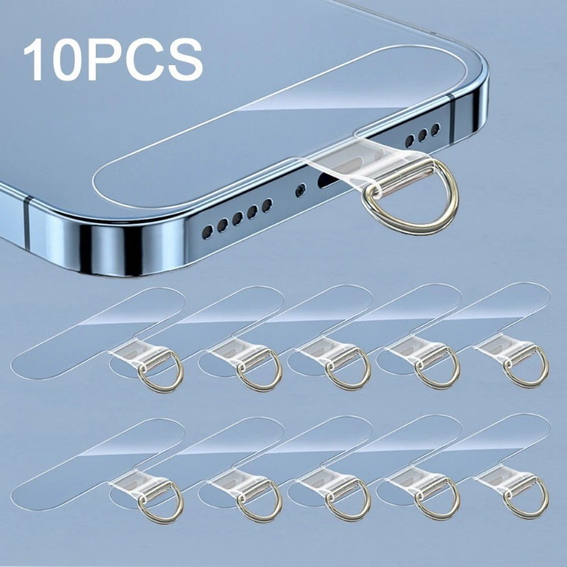 

10pcs Mobile Phone Lanyard, 2.4-inch Nylon Detachable Hanging Cord With Card Gasket And Strap Patch Pad For Smartphones