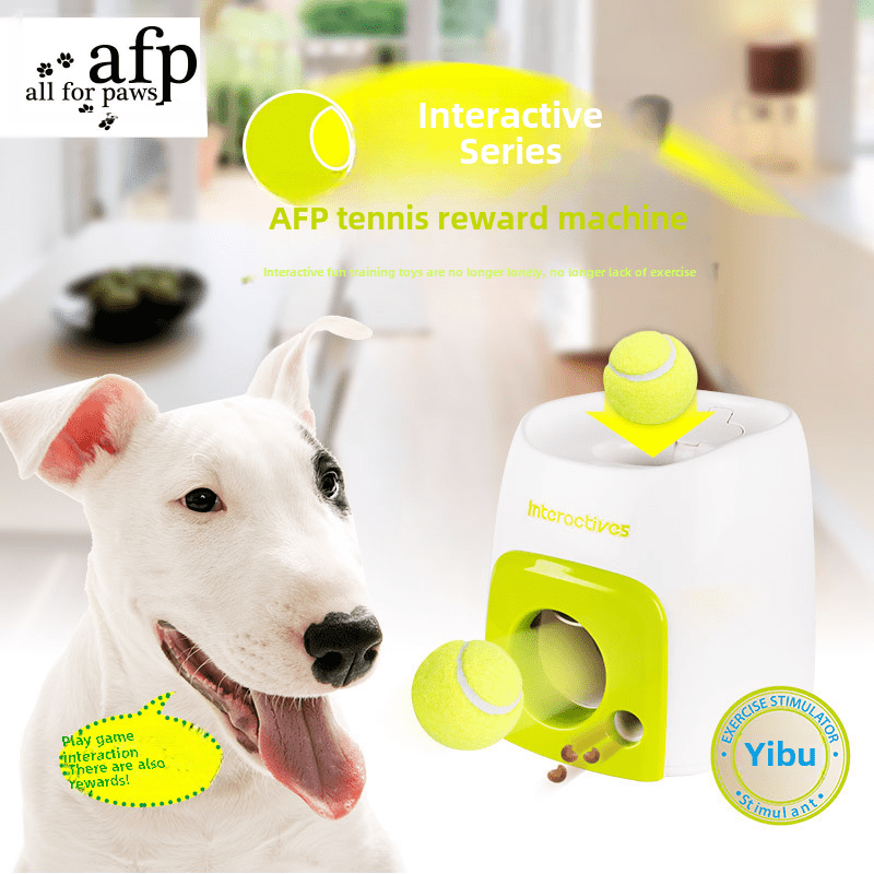 Afp Interactive Dog Toy Tennis Ball Launcher Reward Machine - Temu