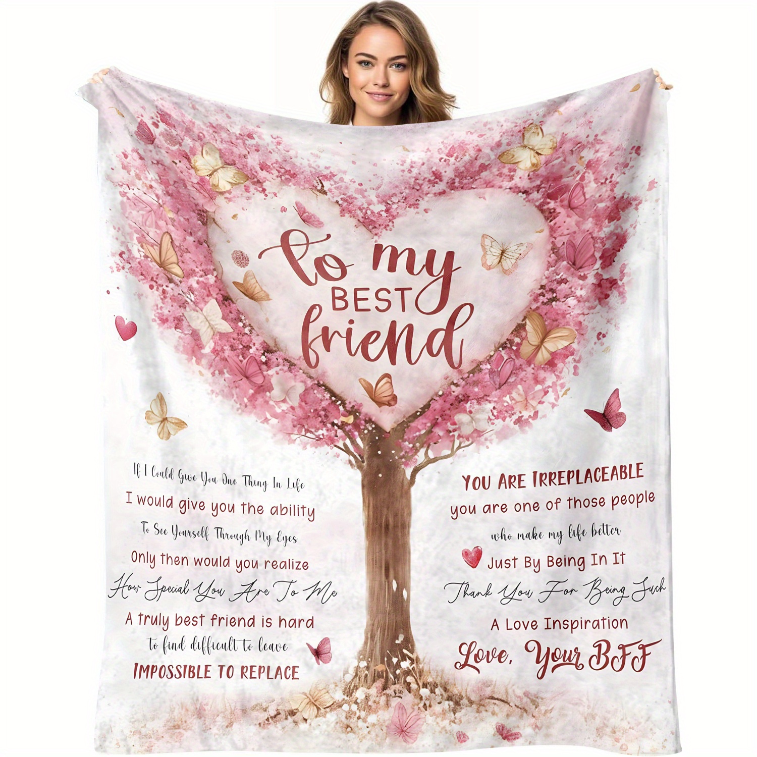 

Personalized Friendship Blanket: Perfect Gift For Besties - Available In 3 Sizes