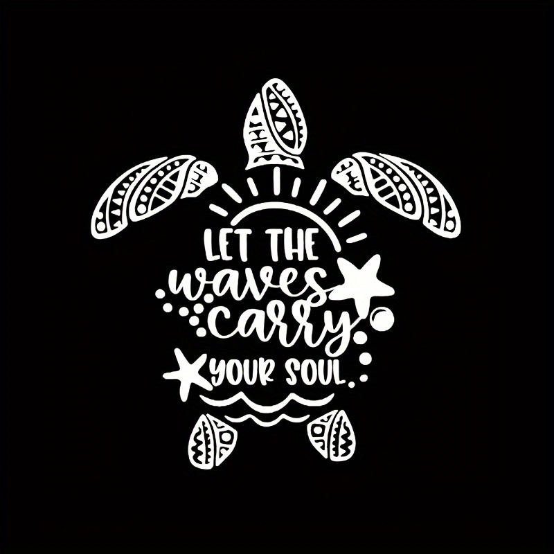 Let Carry Sea Turtle Decal - Single Use Vinyl Sticker For Cars, Laptops, Trucks - Ocean-inspired Adhesive Graphics