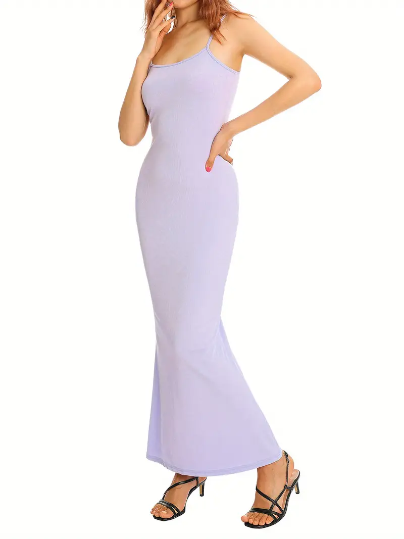 womens summer slip long dress solid color spaghetti strap - Temu womens summer slip long dress solid color spaghetti strap - Temu