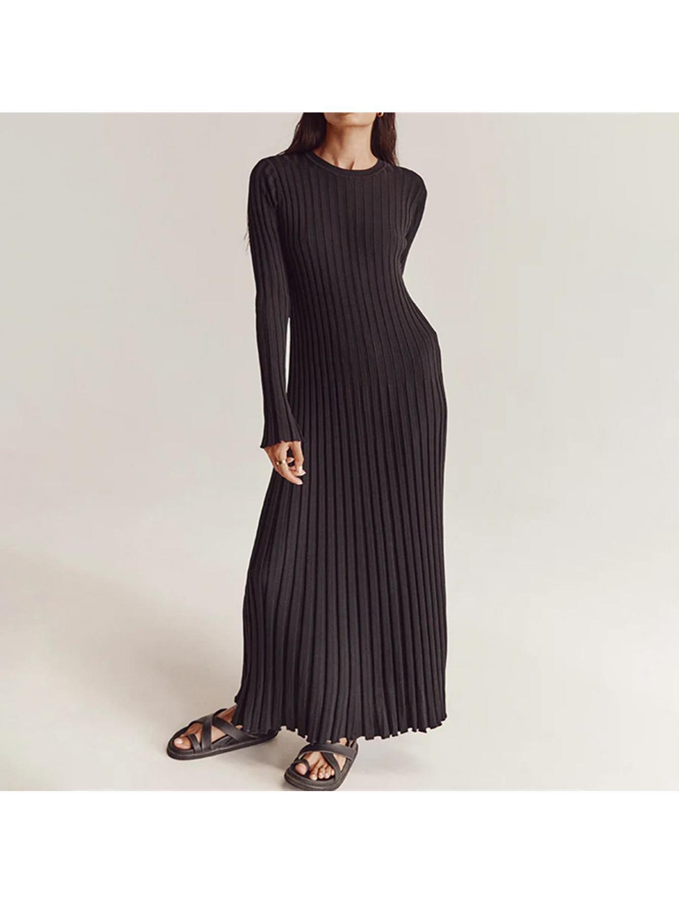 strapless open back dress Chocolate Ribbed Knit Plunge Neck Long Sleeve Midi Dress + Bralette