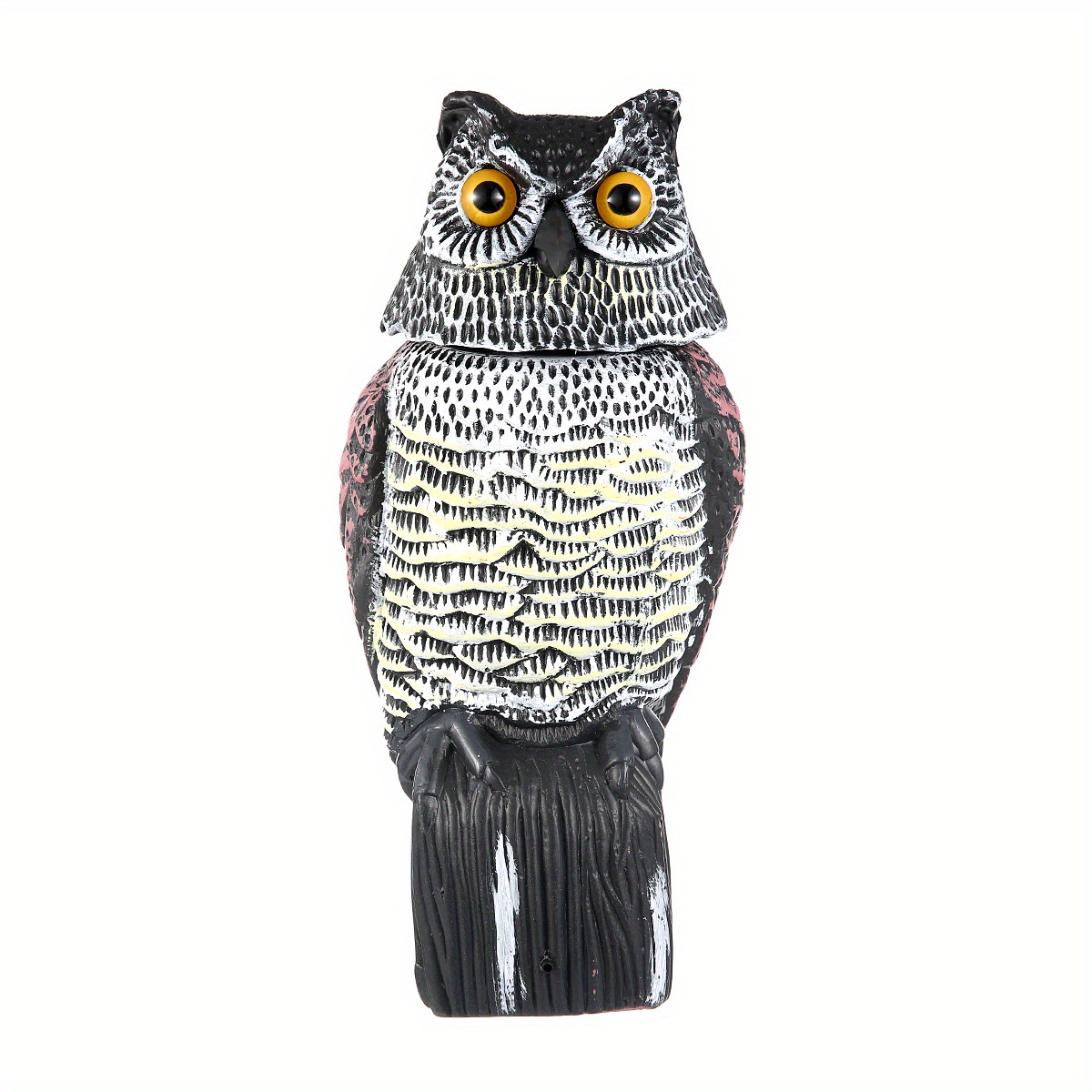 

Realistic Rotating Owl Decoy, 360 Rotate Repellent Pest Imitation Bird For Garden Yard