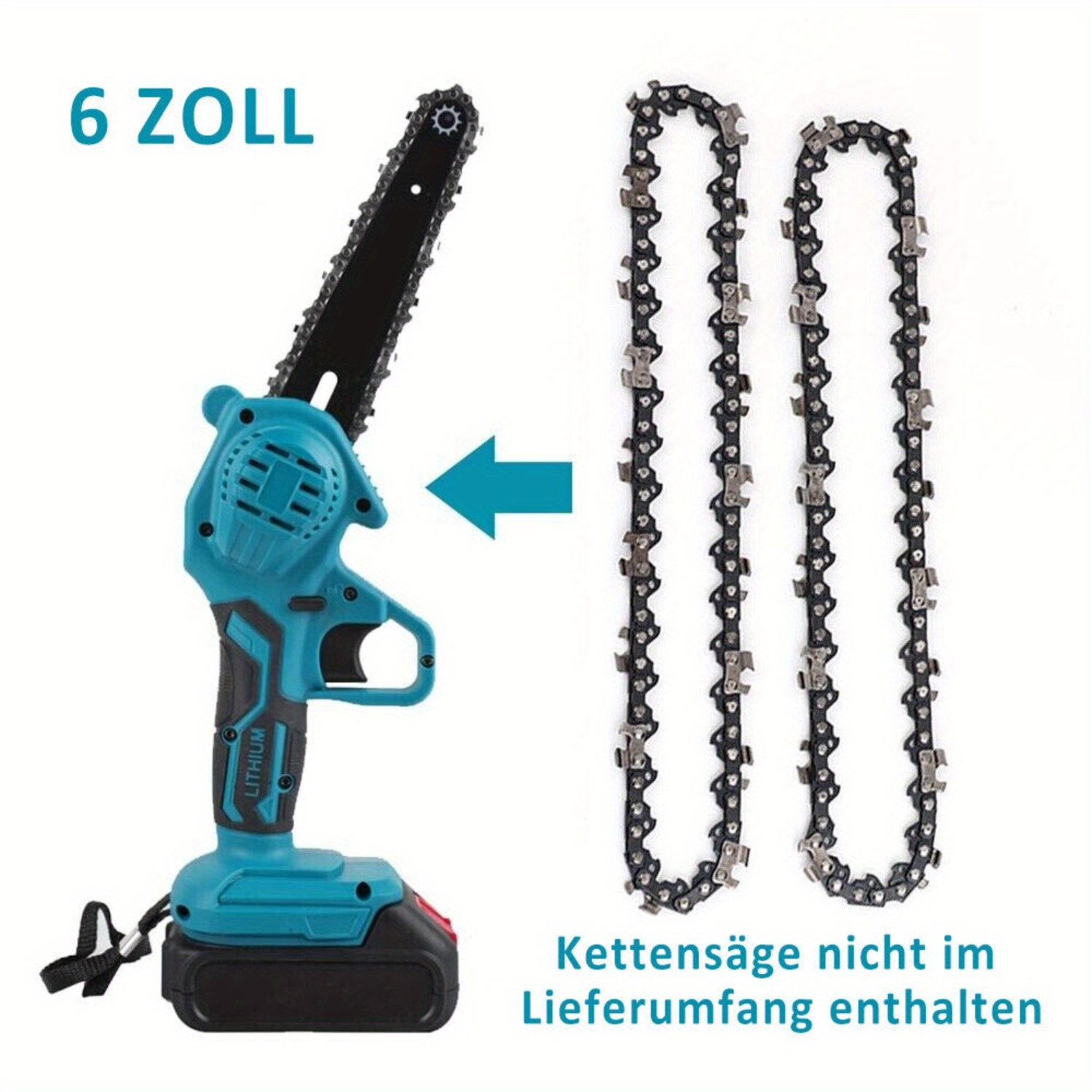 E-shop Sägeketten für die Akku-Kettensäge mit 6 Ersatzteilen