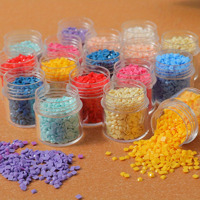 

10pcs Mini Round Plastic Storage Containers Set For Diamond Painting, Beads, Nail Art, Jewelry, Seeds, Small Accessories Organizer