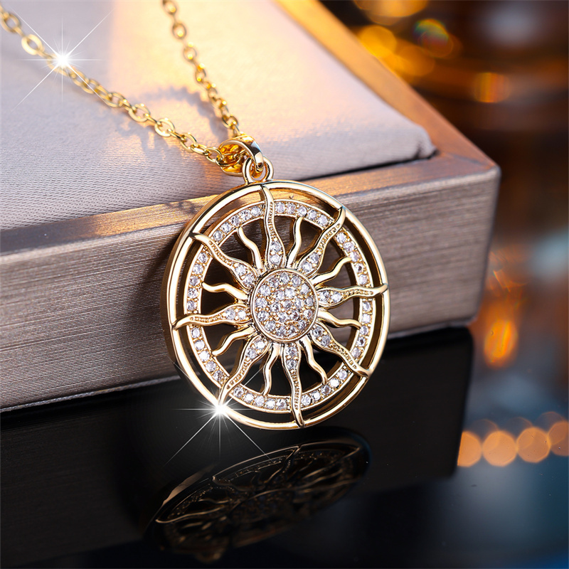 Jewellery High Fashion Necklace Vintage Gold Tone Pink Crystal