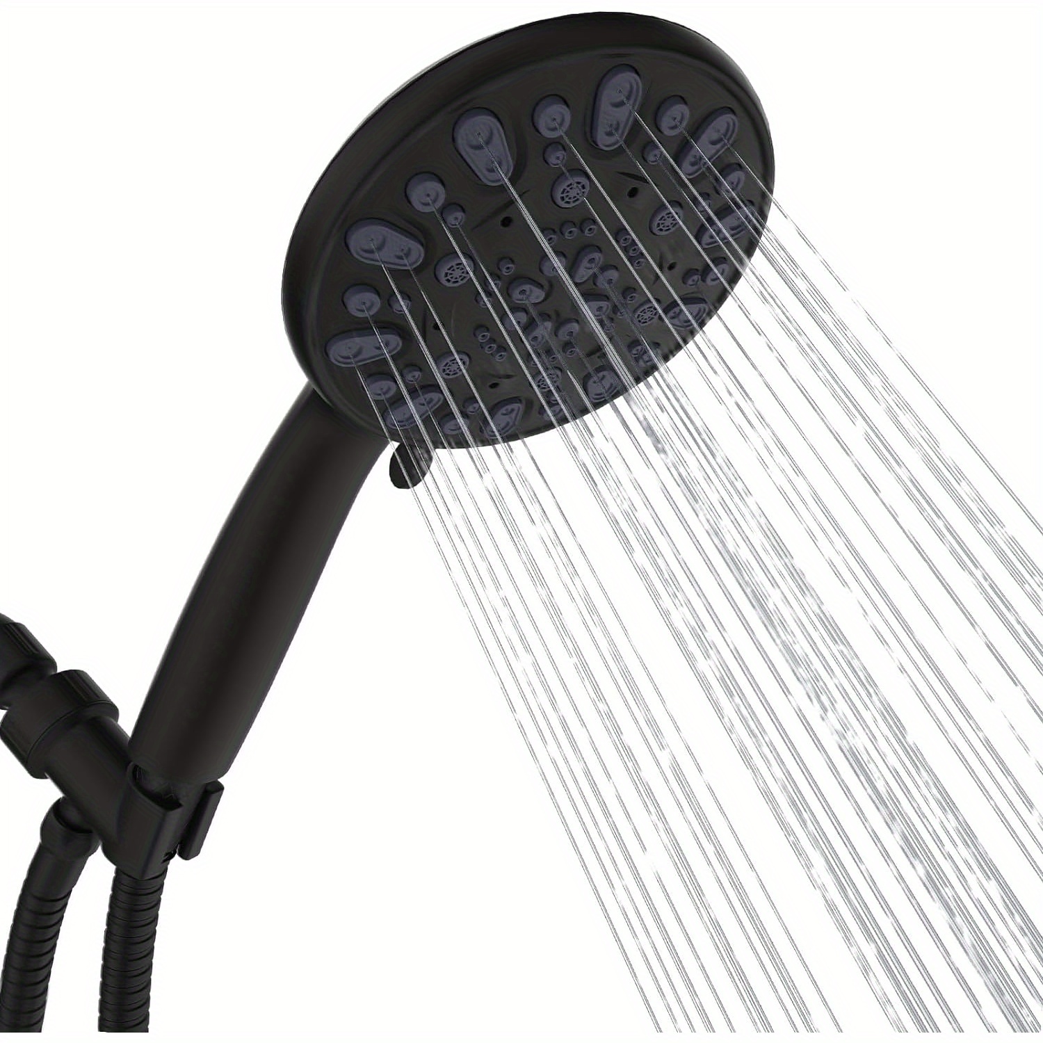 

Localx Black Shower Head, 7 Spray Modes Detachable Showerhead High Pressure Shower Heads With Long Hose And Adjustable Angle Bracket