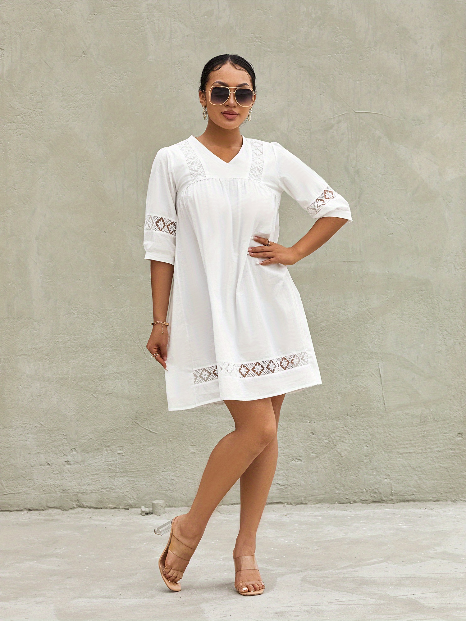 knee length dresses for ladies Sailaway Cotton Tunic Dress – Breezy Coastal Comfort main image 1
