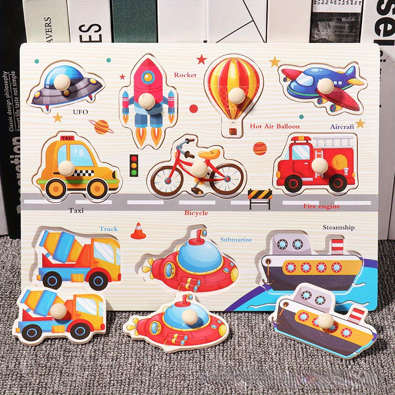 Wooden Ocean Animal Puzzle Board - Early Learning Toy for Youngsters & Youngsters, Sea Creature Identification with Numbers, Letters, And Colors, Educational Wooden Puzzle for Cognitive Development, Cognitive Development Games | Safe for Youngsters