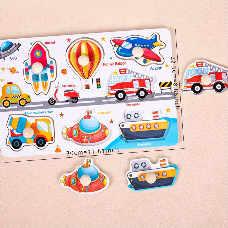 Wooden Ocean Animal Puzzle Board - Early Learning Toy for Youngsters & Youngsters, Sea Creature Identification with Numbers, Letters, And Colors, Educational Wooden Puzzle for Cognitive Development, Cognitive Development Games | Safe for Youngsters