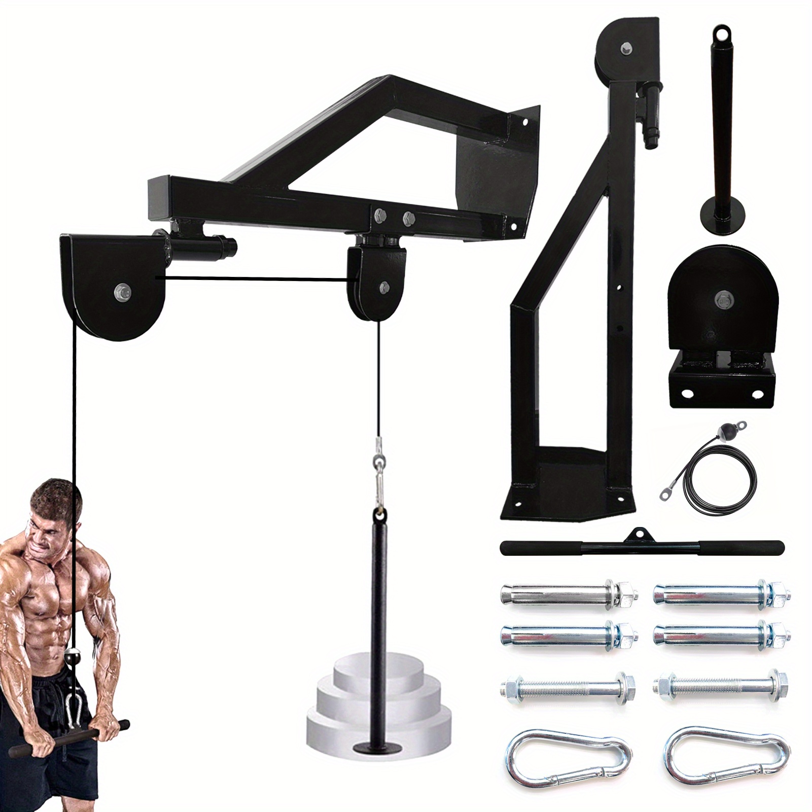 Lat Pull Valor Fitness Cable Station Valor Fitness BD-62 Wall